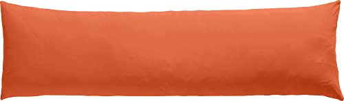 Erwin Müller Seitenschläferkissenbezug Single-Jersey Murnau - Terra Größe 40x140 - bügelfrei, strapazierstark, elastisch, mit Reißverschluss