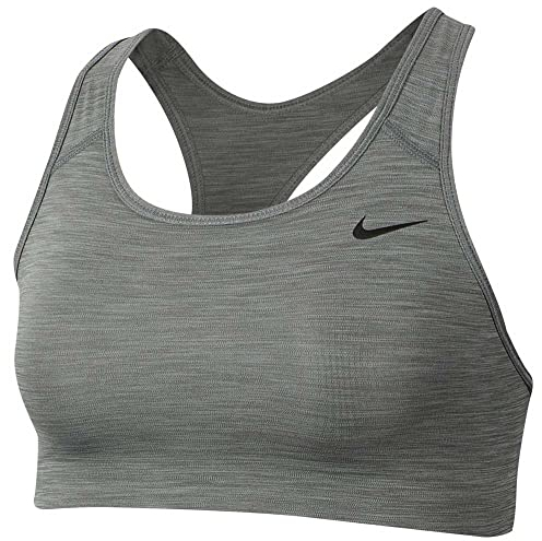 Nike Damen Swoosh Sport BH, Smoke Grey/Pure/Black, XS