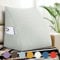 VERCART Keilkissen Bett Großes Rückenkissen Bett Kopfteil Bequemes Lesekissen für Bett und Sofa 2 in 1 Rückenlehne und Kopfkissen Couchkissen Langes XXL Lendenkissen Leinen 45cm Elfenbein Weiß