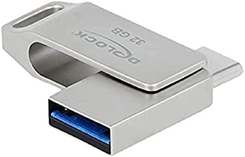 Delock 54074 USB 3.2 Gen 1 USB-C™ + Typ-A Speicherstick 32 GB - Metallgehäuse