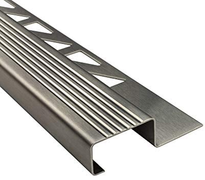 5x Edelstahl Stufenprofil Fliesenleiste Profil Treppen Schiene H12mm gebürstet