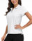 MoFiz Women Ladies Golf Polo Shirt Short-Sleeve Casual Sports Tennis Top Cotton Breathable Classic Pique Polo Shirts White Size L
