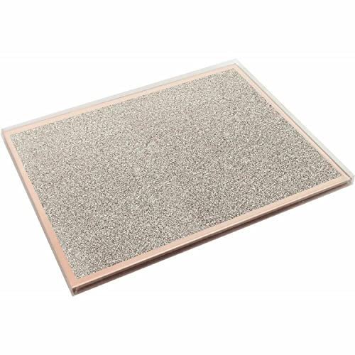 Biznest Pack Of 2 Mirrored Sparkle Placemat Glitter Glass Placemat Rose Gold Glitter Romany