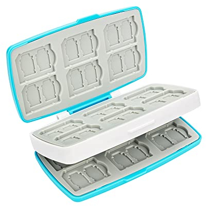 PROfezzion SD Card Holder, 72 Slot SD Card Case Water Resistant Eco-Friendly for Memory Card 24 Slot for SD SDXC SDHC Cards + 48 Slot for Micro SD SDXC SDHC/TF Cards Storage