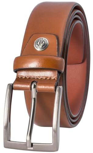 LINDENMANN Anzug-Ledergürtel Herren 35 mm XL Rindleder cognac