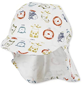 Sterntaler Baby Unisex Schirmmütze Baby Schirmmütze Nackenschutz Safari Tier - Schirmmütze Baby, Baby Mützen - aus Baumwolle - beige, 49