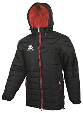 Impact Rugby Herren Große Kälte Jacke, Schwarz, 4XS