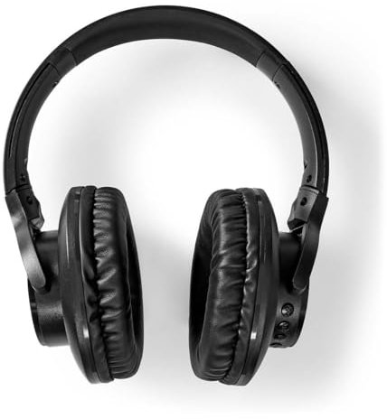 NEDIS Wireless Over-Ear Headphones Max Battery Playtime: 7hrs | Built-in Micro | Press Ctrl | Voice Control | Volume Control | Black
