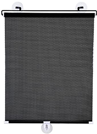 Einziehbar Auto Sonnenrollo Flexibler Sonnenschutz Auto, Seitenscheibe PVC Faltbarer Sonnenschutzrollo Heckscheibe Rollo Lichtdurchlässig, Inkl. 3 Saugnäpfen (40x60cm (15.7x23.6in))