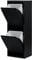 Atahome Aphrodisias Waste and Recycling Bin - 2 Drawers and Plastic Buckets with Metal Handles, 2x15 Litres Waste Separation & Recycling Bin, Sturdy Metal Structure Rubbish Bin (Black)