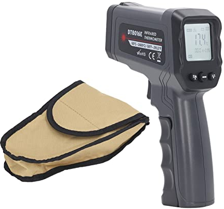 Digitales Infrarot-Thermometer, Temperaturpistole, ‑50‑1600 ℃, Handthermometer 12:1 50:1, Gemessenes Abstandsverhältnis, LCD-Display, Wärmetemperaturmessgerät, Messgerät
