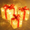 Ulikey 3er Set LED Geschenkbox, Deko Geschenkbox Weihnachten, Weihnachtsdeko Box mit 60 Warmweiß LEDs, Beleuchte Weihnachtenbox, Weihnachten Dekoration unter Weihnachtsbaum/Fenster/Garten (PVC)