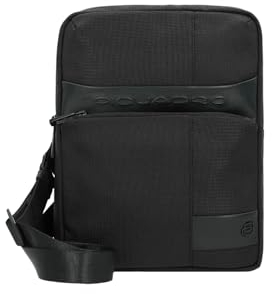 PIQUADRO, iPad© crossbody bag with, NERO