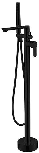 Mitigeur pour Baignoire ilot, Robinet De Baignoire Monotrou Rotatif À 360° Sur Pied,noir