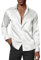 PaulJones Satin Shirts for Men Long Sleeve Non Iron Satin Shirt Business Casual Formal Shirt XXL White
