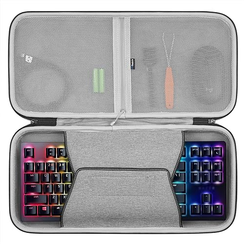 Geekria Tenkeyless TKL Keyboard Custodia rigida da viaggio, per tastiera meccanica da gioco per computer con 80%/87 tasti, compatibile con Razer Huntsman V2 TKL, Razer BlackWidow TE Chroma v2 TKL
