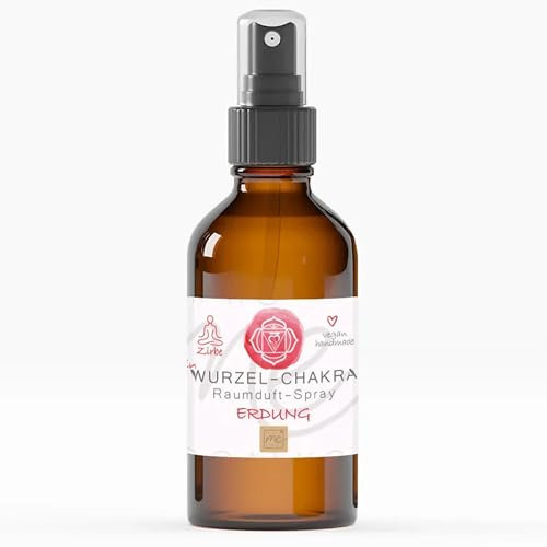 Thats me organic Bio WURZEL-CHAKRA Spray ERDUNG (Rot) – Energetische Reinigung mit unvergälltem Bio-Alkohol – Handmade Aura, Raum, Meditations & Yoga Spray – Für Auraschutz & Balance