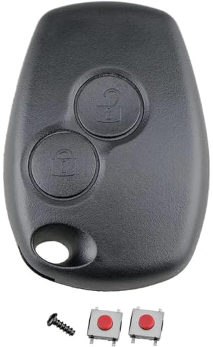 Auto Key Fob Cover Replacement Fits for Renau-lt Trafic Master Kangoo Dacia Dustuer Sandero Logan for Ope-l Movano Vivaro,2 Buttons Remote Key Case Cover(No Blade)
