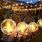 Outdoor Festoon Lights Mains Powered - 100ft LED Garden String Light 30M Dimmable Timer Waterproof G40 Bulbs Hanging Patio Lighting with Remote Control for Outside Gazebo Pergola Balcony Cafe