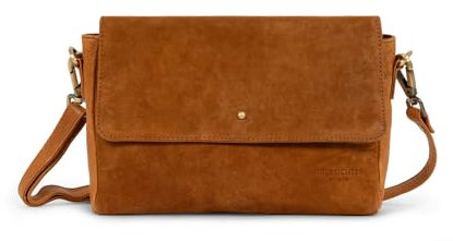 HOLZRICHTER Berlin Umhängetasche (M) - Hochwertige Handtasche & Schultertasche für Damen aus echtem Leder - Karamell