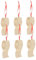 TOPPERFUN 6st Toilettenpapier Anhänger Aus Holz Weihnachtsdekoration Unfertige Holzverzierungen Weihnachtsbaum Anhänger Christbaumschmuck Weihnachten Hölzern Einstellen