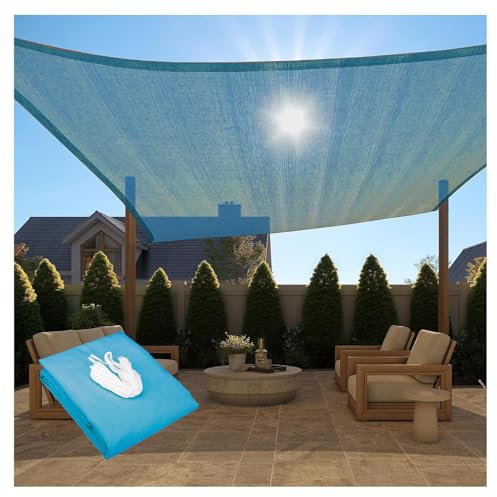 Toldos Para Terrassen-Überdachung, regenfest, atmungsaktiv, UV-beständig, Toldos Para, für Terrasse, Rasen, Garten, Party, Auffahrt, Überdachung (wir fertigen individuelle Größe), Blau, 2 m x 2 m