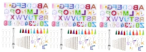 Lurrose 3 Sätze Silikonform für alphanumerische Anhänger Kristallanhänger Anzahl Silikonformen bastelsets+für+kinder bastel set für kinder Kunstharz Alphabet-Schlüsselanhänger-Form Suite
