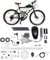 NIGORIY 80CC 2-Takt Motor, 44 Zähnen Fahrrad Motor Benzin, Fahrrad Benzinmotor 180kg Tragfähigkeit, 2 Hub Fahrräder Motoren mit Vergaser, Luftkühlung