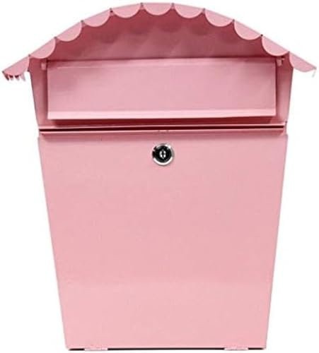 Briefkasten Abschließbarer Briefkasten Außenbriefkasten Wandbriefkasten Schnell,Rosa,L21,5*B10*H36,5cm