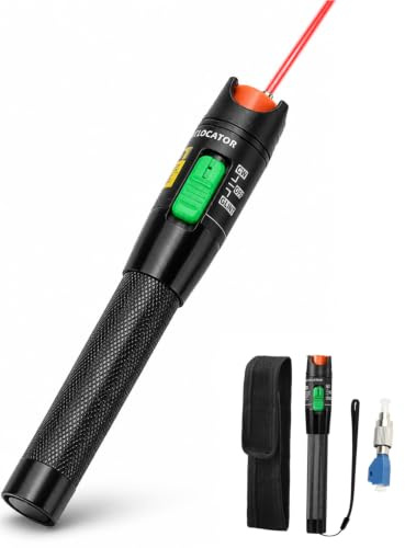 30mW Visual Fault Locator Kit, 30KM VFL Red Light Pen with 2.5mm Universal Connector FC to LC Adapter, Fibre Network Cable Test Kit Fibre Light Source Testers