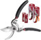 SKS – die leichteste geschmiedete Gartenschere 2x SKS6 Tradition + 2 Ersatzklingen GRATIS – ergonomisches Design – Bypass – Rosen-Rebschere – ∅20mm – kompl. beschichtet, rostfrei
