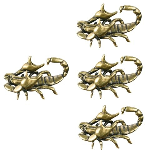 IMIKEYA 4pcs Pen Rest Miniture Decoration Fountain Pen Holder Calligraphy Brush Holder Rest Desktop Pen Holder Car Ornament Car Decoration The Office Ornaments Wealth Statue Golden Brass