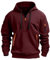 Generisch Herren Pullover Hoody Kapuzenpullover Hoodie Herren Winter Hoodies Pulli Herren Drawstring Sweatshirt Pullover Herren Basic Sweatshirt Fleecepullover Hoody Herren Mit Kapuze（1-Wine,Medium