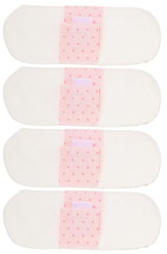 minkissy 4 Stück-pack Wiederverwendbare Baumwoll Slipeinlagen 21cm Atmungsaktiv Weich Menstruationsbinden Stoffeinlagen Damen Periodenschutz Wochenbett Schwangerschaft