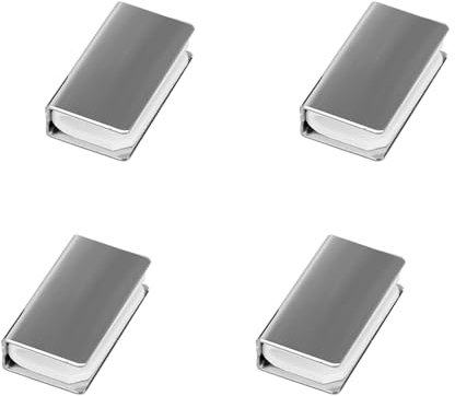 Glastür-Magnet-Touch, 4 Stück, rechteckige Glastürklemme, Magnet-Schließblech, Glasschrank-Verriegelungsklemme für 3–5 mm Glastür, Typ A