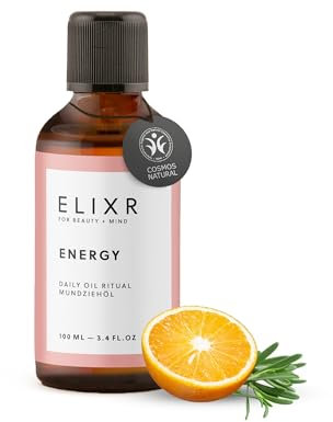 ELIXR Aceite bucal de la cueva de los leones | enjuague bucal ayurvédico cuida de forma natural | cosméticos naturales certificados de Alemania (100 ml, Energy)