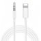 1 PCS 3.5mm Aux Cord for iPhone in Car Adapter,Aux Cable Compatible with i-Phone 11/12 /13 i-Pod,Car Headphone Home Stereo Speaker Jack to Lightning Cable(1M,White)