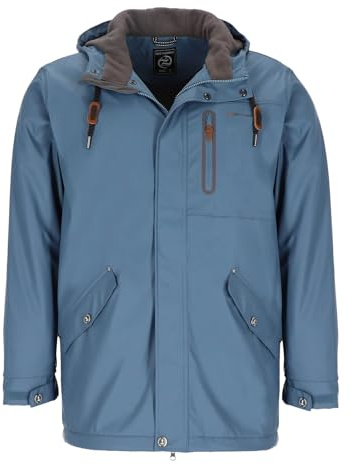 Dry Fashion Herren Regenjacke Bergen - Herrenjacke Regenmantel Männer Jacke Gefüttert Winddicht Wasserdicht in Gelb Größe 3XL