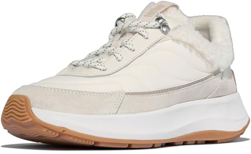 Fitflop F-Mode Flow Shearling Mix Trainers UK 3 Beige