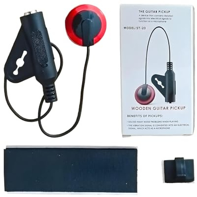 Xvilmaun Guitar Pickups | Acoustic Guitar Microphone | Bass Ukulele Violin Banjo Tuner for Performance Recording Players Professional Travel Practice Live