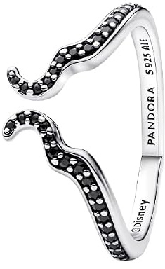 PANDORA Disney Rotes Chakra Herz Ring aus Sterling Silber mit künstlichem Kristall, Größe: 48, 194333C01-48