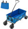 tectake® Chariot de Transport Pliable Tout-Terrain à Roulettes - Pour Jardin, Plage, Chien - Capacité Max. 80 kg - Avec Sac de Rangement - Pour Courses, Pêche, Camping, Festival