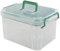 Cadine Erste Hilfe Box mit Griff, Medizin Box Kunststoff, Kunststoff Medizin Erste Hilfe, Transparent