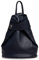 Caspar Großer Damen Leder Rucksack Eleganter City Backpack - CLASSIC LINE - Modell No.790 - Made in Italy, Farbe:dunkelblau, Größe:Groß (BxHxT ca. 29x35x13 cm)