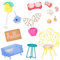 Glitter Girls Puppenzubehör – Puppenhaus Zubehör Set mit Möbel, Deko, Essen – Accessoires für 36 cm Puppen, Puppenmöbel Spielzeug für Kinder ab 3 Jahre (20 Teile)