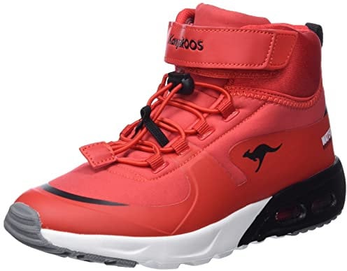 KangaROOS Unisex Kinder Kx-hydro Sneaker, Fiery Red Jet Black, 39 EU