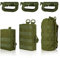 EEEKit Tactical Water Bottle Bag, 3 Pack Hiking Waist Packs, EDC Utility Molle Pouches with 3 Carabiners for Outdoor Hunting Training Camping