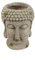 Arnusa Pot de fleurs tête de Bouddha grand buste pierre artificielle 25 cm Décoration de jardin