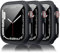 Amzpas 【3 Pezzi】 Cover per Apple Watch 38mm Series 3 2 1 con Pellicola Protettiva, Vetro Temperato Rigida Custodia per Apple Watch Series 3 2 38mm