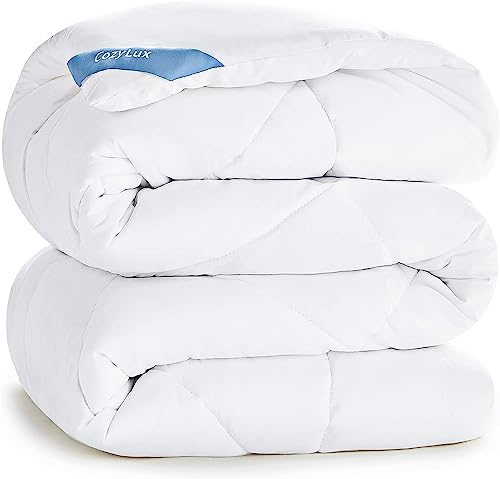 CozyLux Bettdecke 155x220 cm für 4 Jahreszeiten, Steppdecke Mikrofaser 300gsm 155x220cm, Ganzjahresdecke 220x155, Super Weiche Zudecke Schlafdecke Atmungsaktive 155 x 220, Weiß